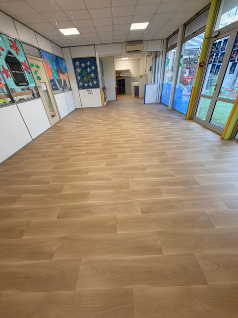 Nouveau sol avec pose de parquet