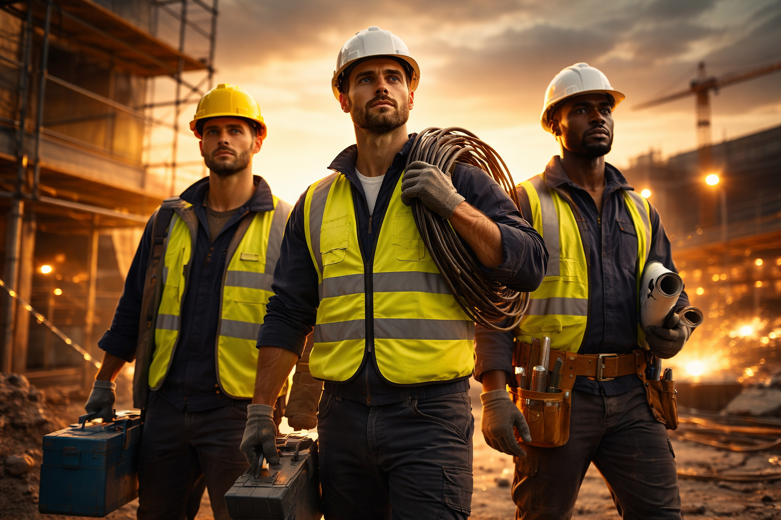 Images de techniciens dévoués